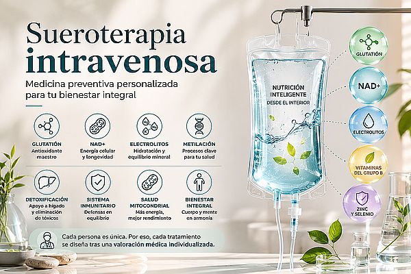 Sueroterapia intravenosa en medicina preventiva: mucho más que 'ponerse vitaminas'